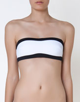 White bandeau bikini top
