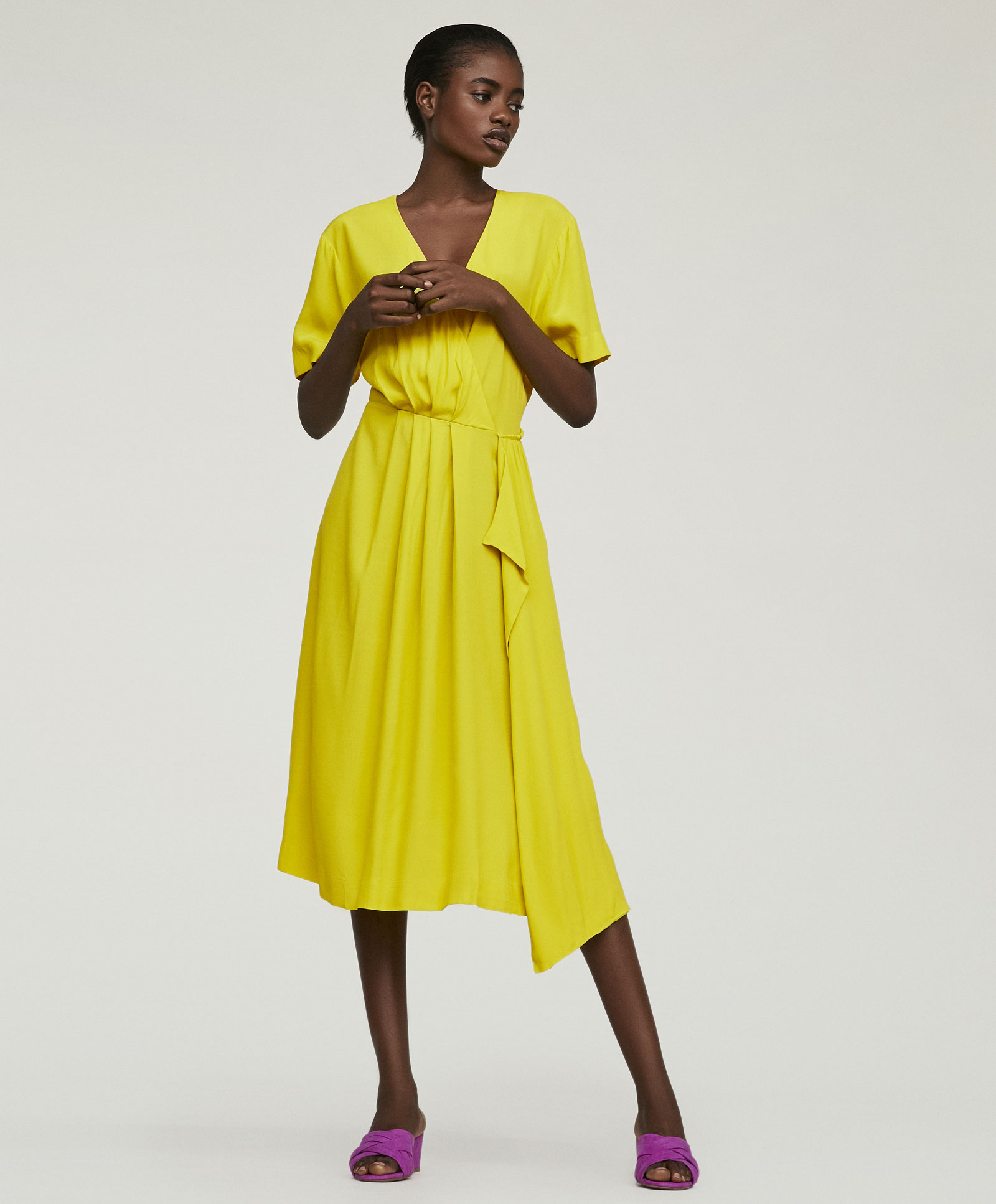 Oysho Midi dress with plunging neckline at £39.99 | love the brands