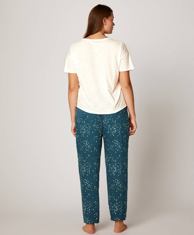 Dotty Short Sleeved T Shirt Pyjamas Pyjamas And Homewear Oysho Turkiye