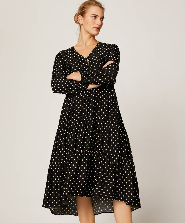 oysho polka dot dress