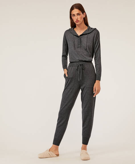 Pantalón punto tacto suave - Pijamas - Pijamas y homewear | Oysho Panamá
