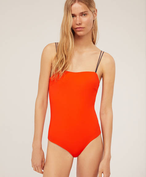 oysho red swimsuit