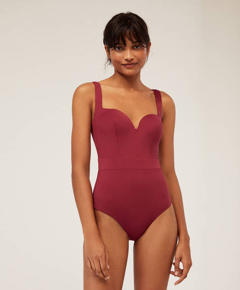 oysho red swimsuit