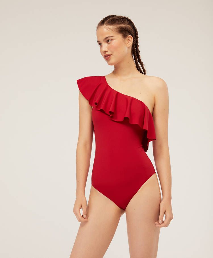 oysho red swimsuit