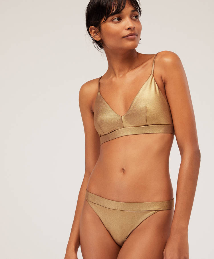 gold triangle bikini