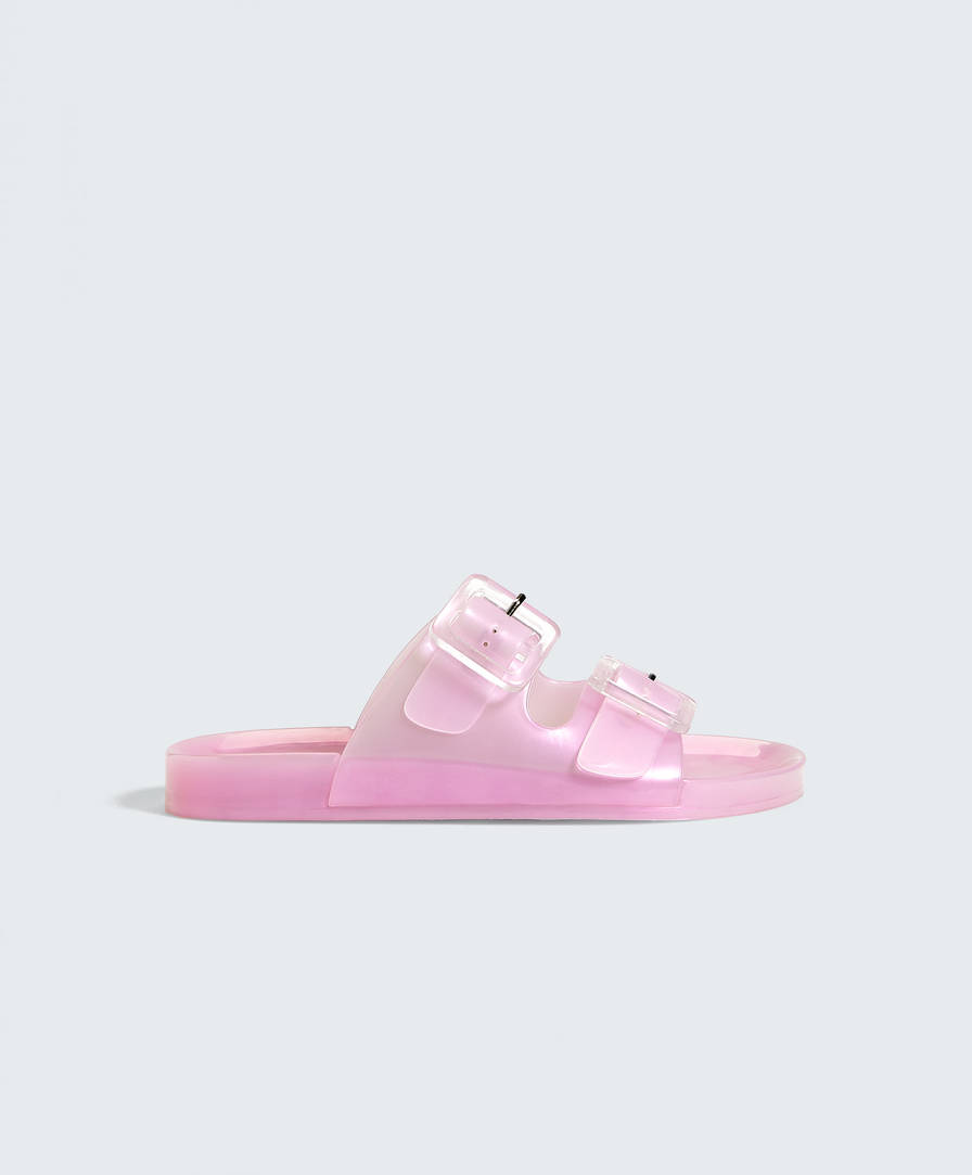 pink beach sandals