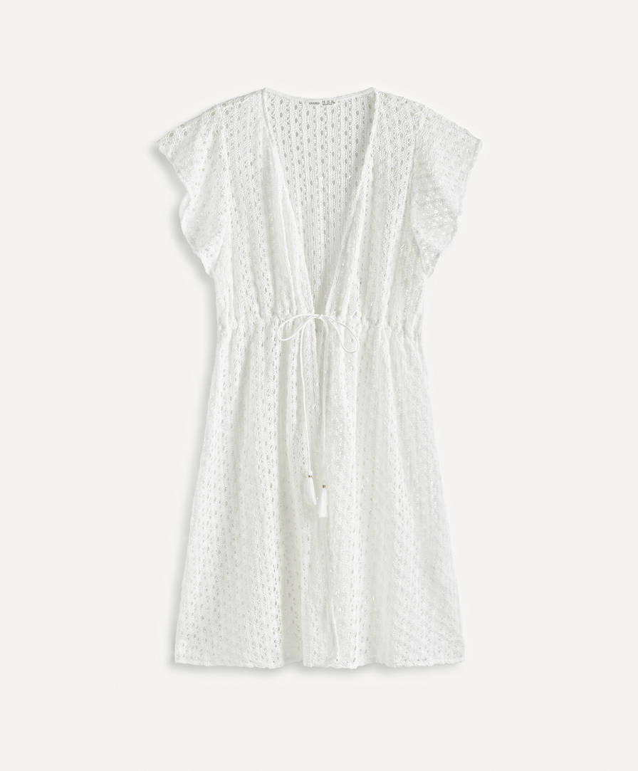 Ruffle Crochet Tunic New In Swimwear And Beachwear Oysho Turkiye