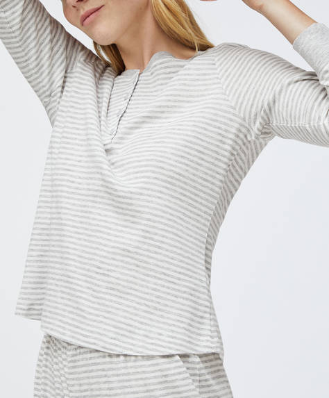 Striped Cotton T Shirt New In Oysho Turkiye