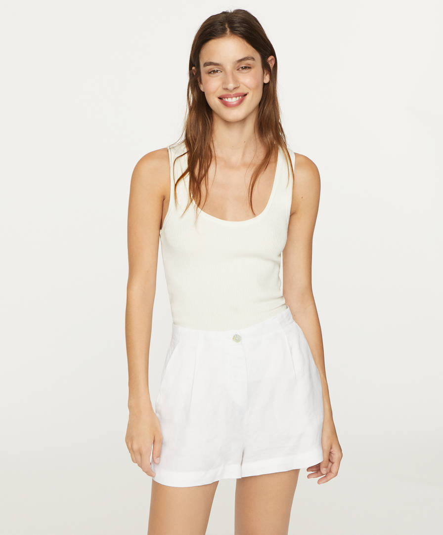 Linen Shorts Oysho Turkiye
