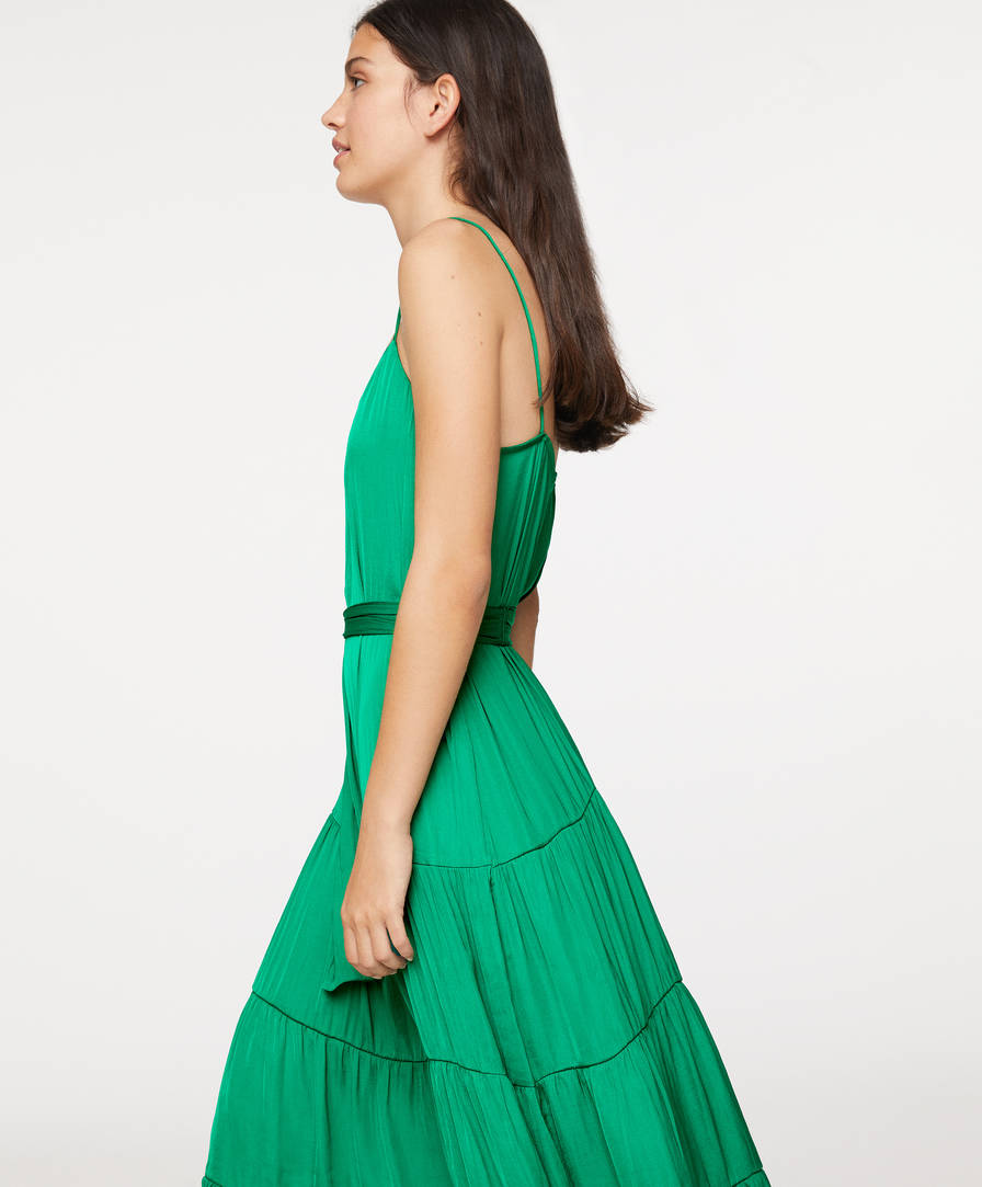 Strappy Satin Dress Join Life Swimwear And Beachwear Oysho Kazakhstan