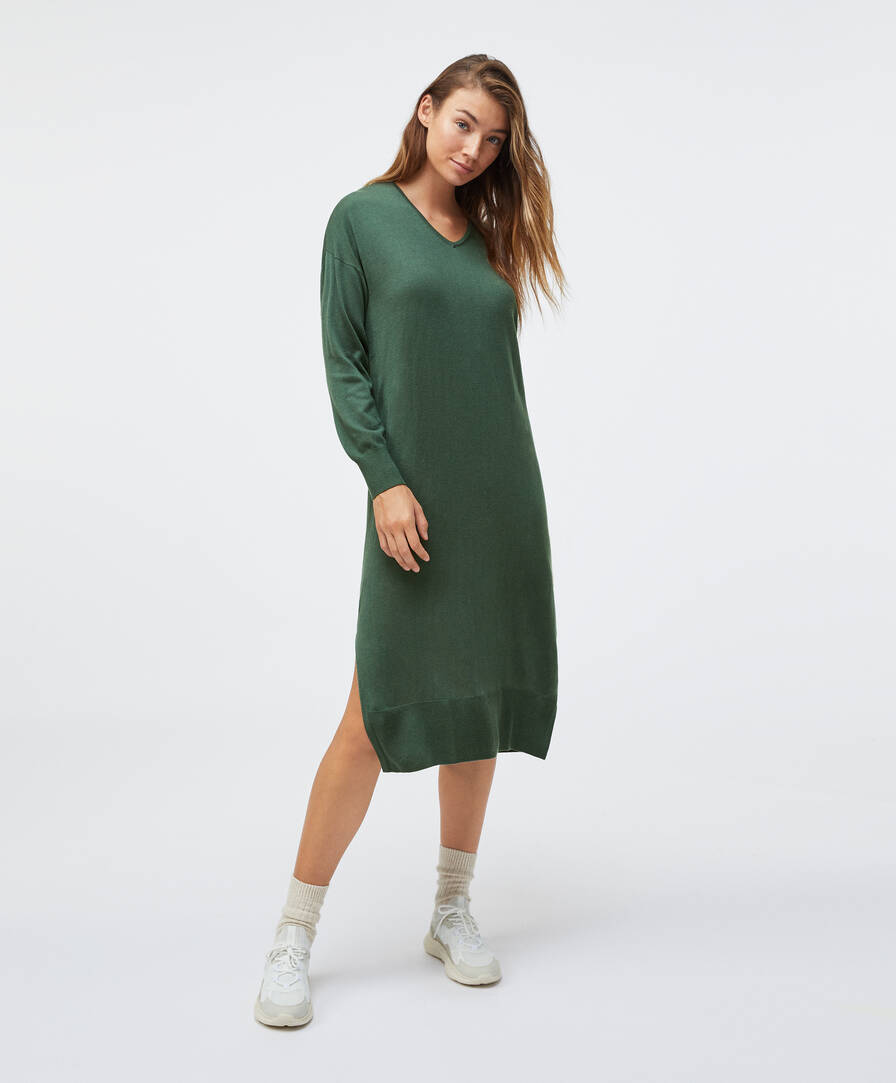 fine knit midi dress