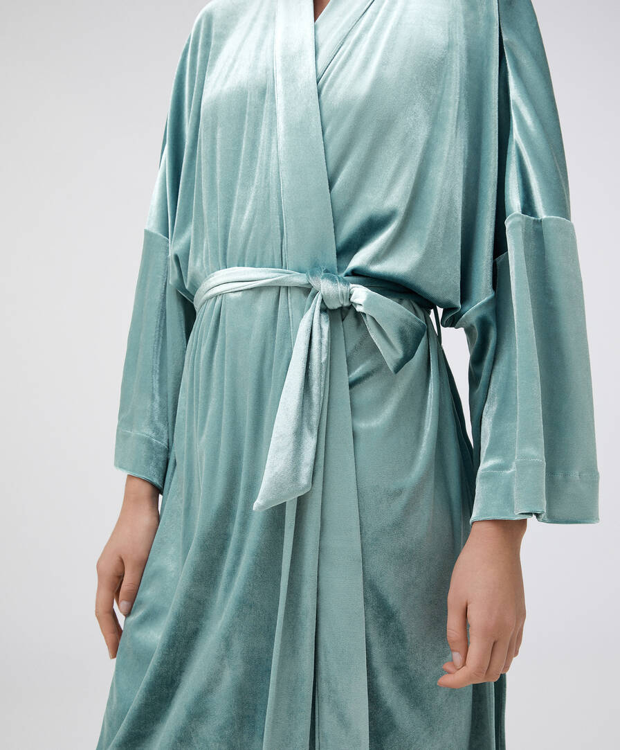 long velvet dressing gown