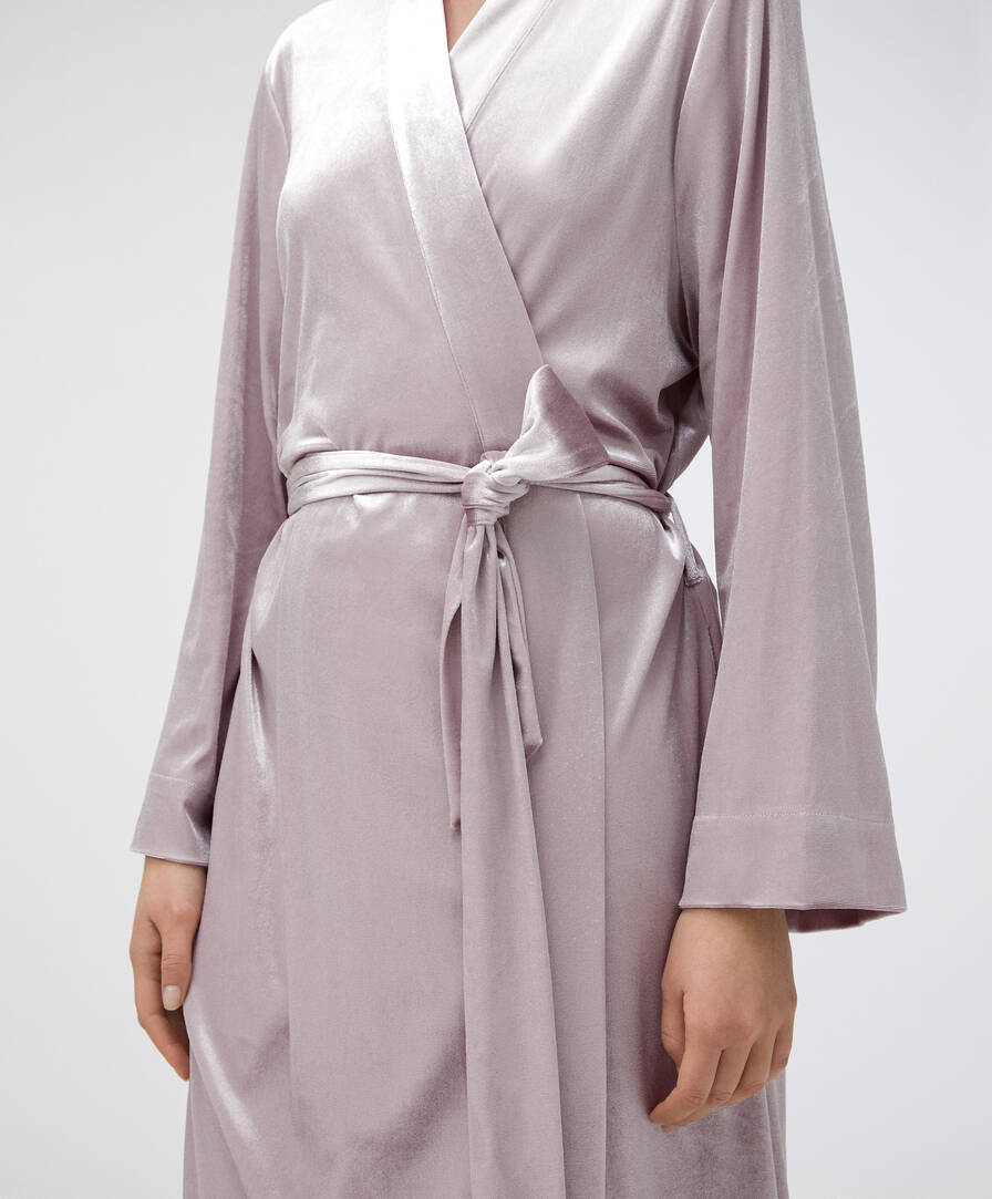 long velvet dressing gown