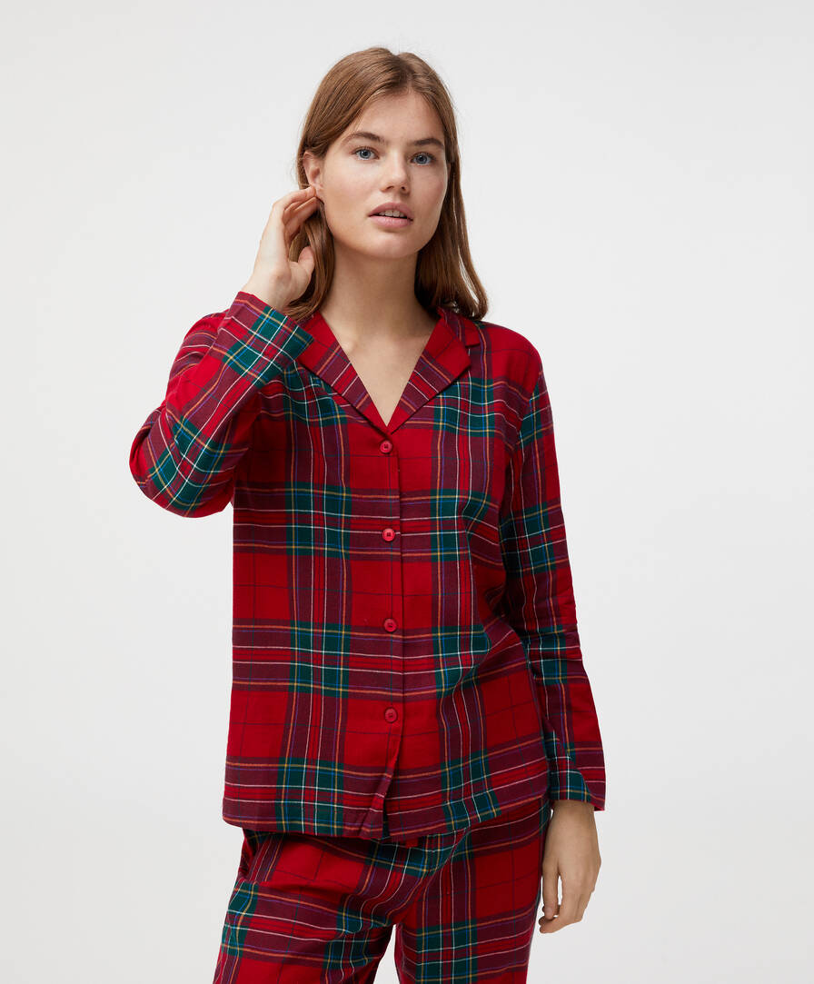 Camicia 100 Cotone A Quadri Rossi Pigiami Guida Ai Regali Oysho