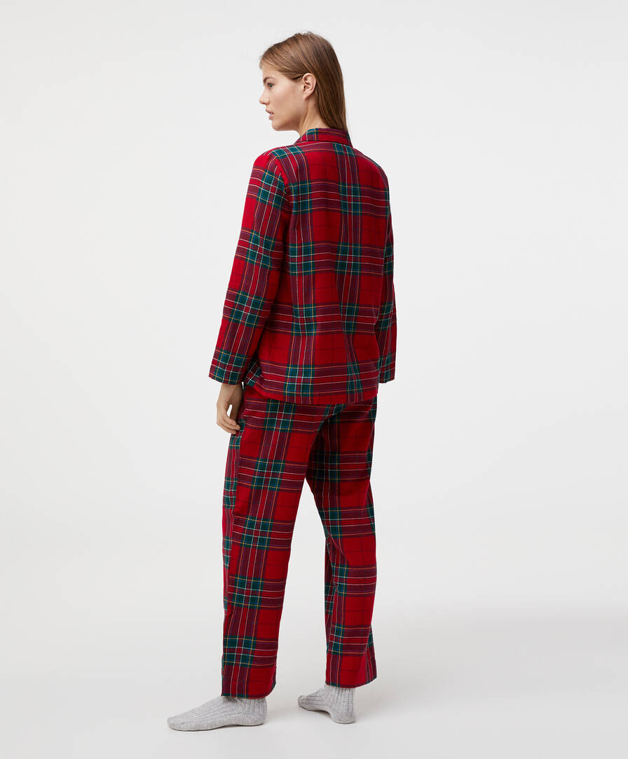 Kirmizi Kareli Pamuklu Pijama Takimi Pijama Takimlari Uyku Oysho