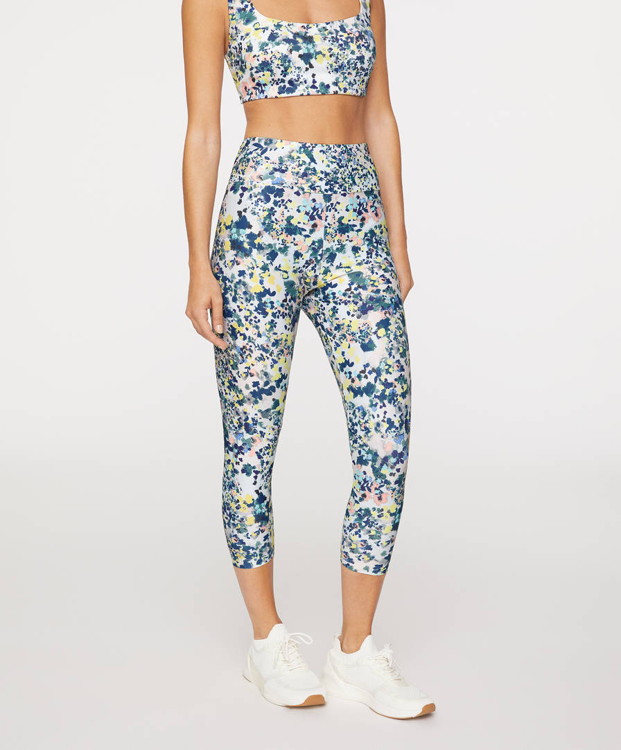 Floral Print Capri Leggings Oysho Turkiye