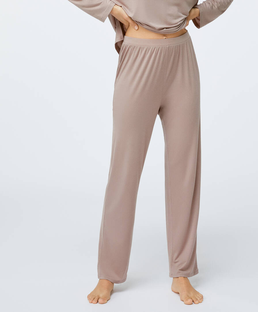 Pantaloni lunghi talpa morbidi al tatto - | Oysho