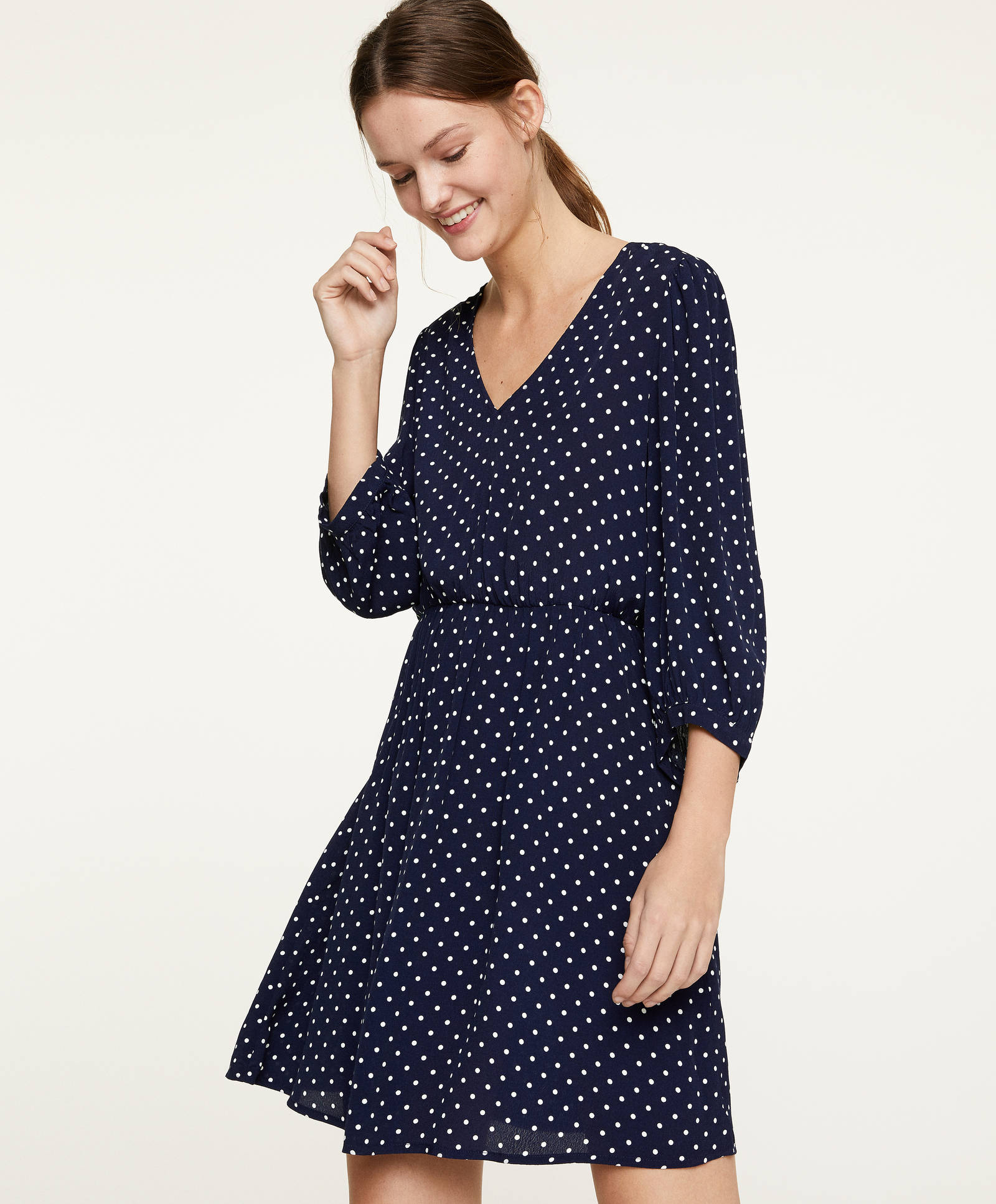 oysho polka dot dress