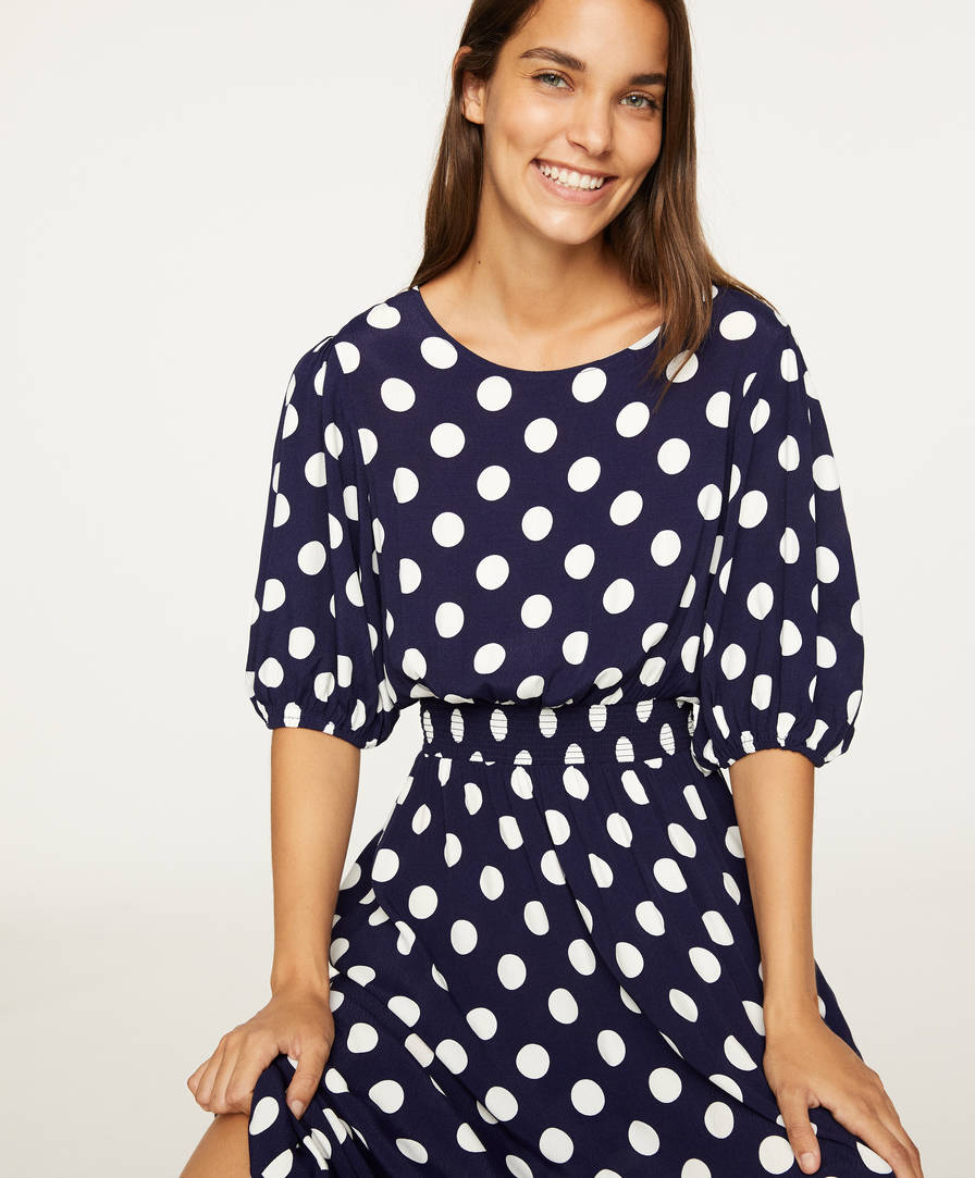 oysho polka dot dress