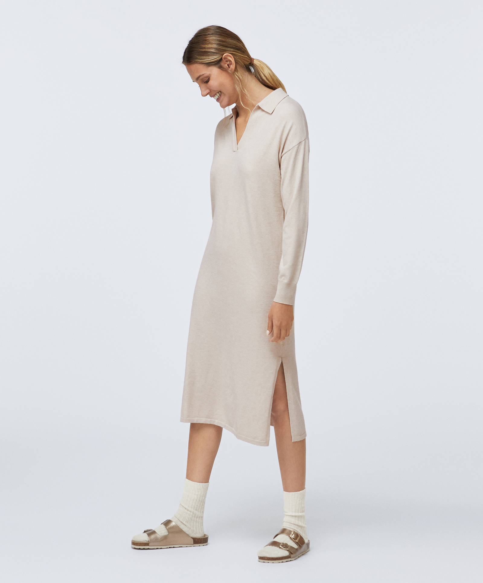 polo shirt dress midi