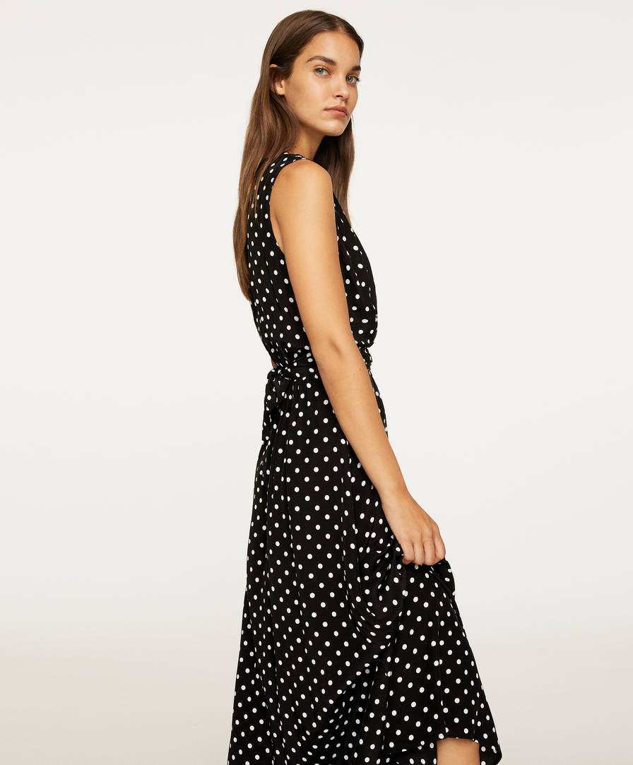 oysho polka dot dress
