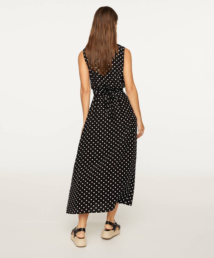 oysho polka dot dress