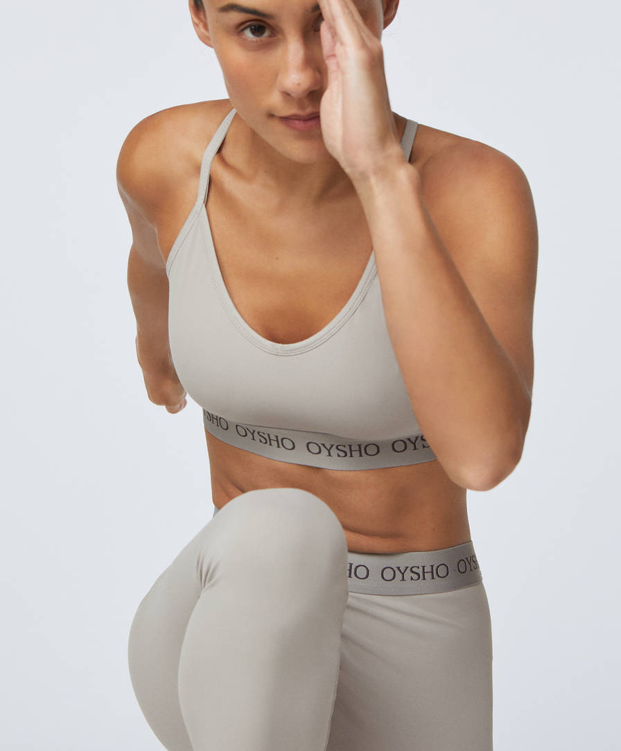 Logo Comfort Sports Bra Sport Bras Sport Oysho Indonesia