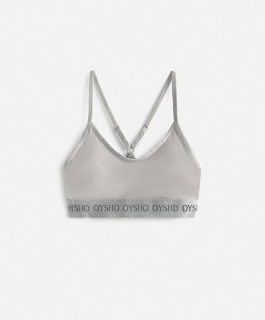 Logo Comfort Sports Bra Sport Bras Sport Oysho Indonesia