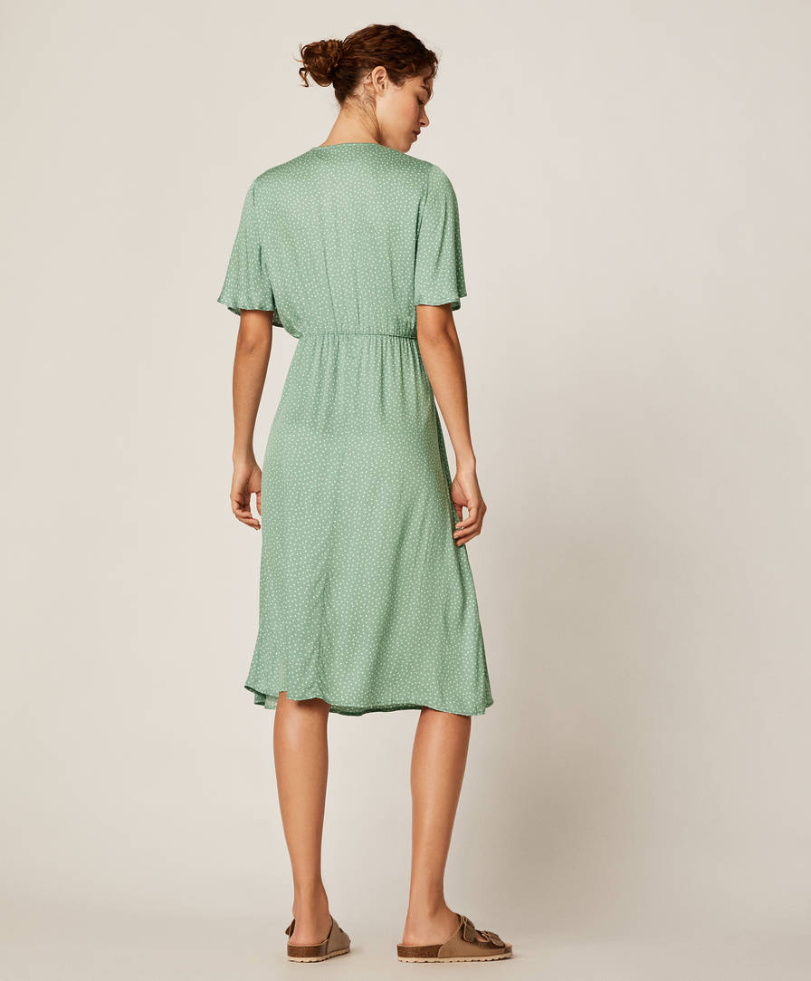 Green Polka Dot Dress Dresses And Skirts Swimwear And Beachwear Oysho Slovenia