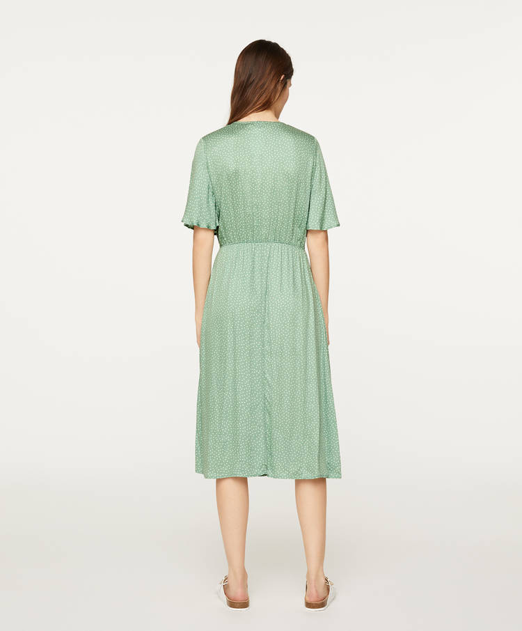 Green Polka Dot Dress New In Swimwear And Beachwear Oysho United Kingdom