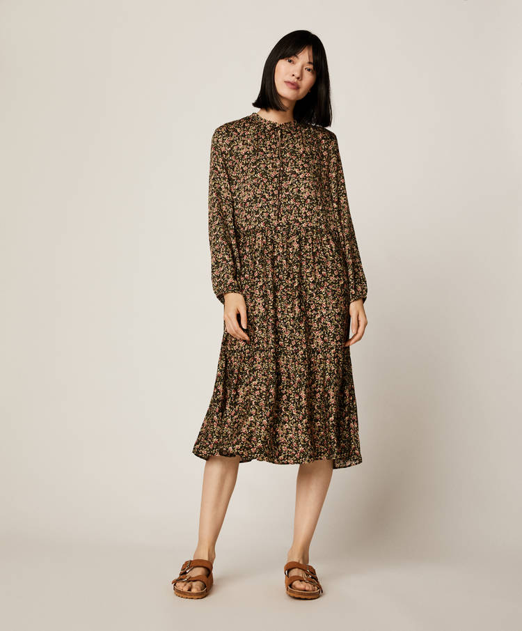 Thick Floral Nightdress Dresses And Skirts Swimwear And Beachwear Oysho Turkiye