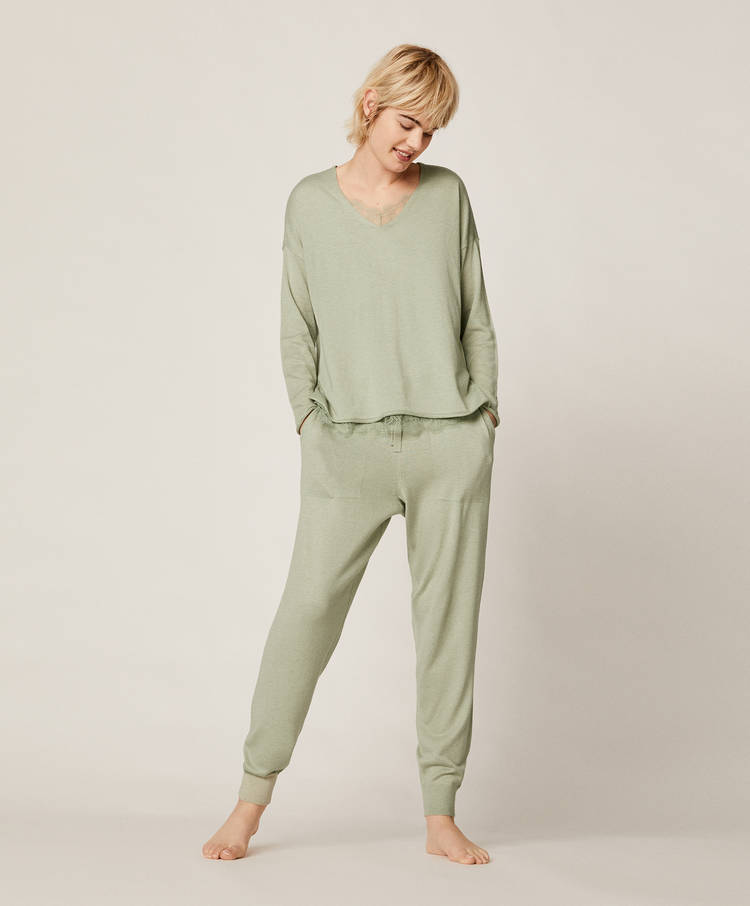 Lace Detail Jumper Join Life Collection Join Life Oysho Turkiye
