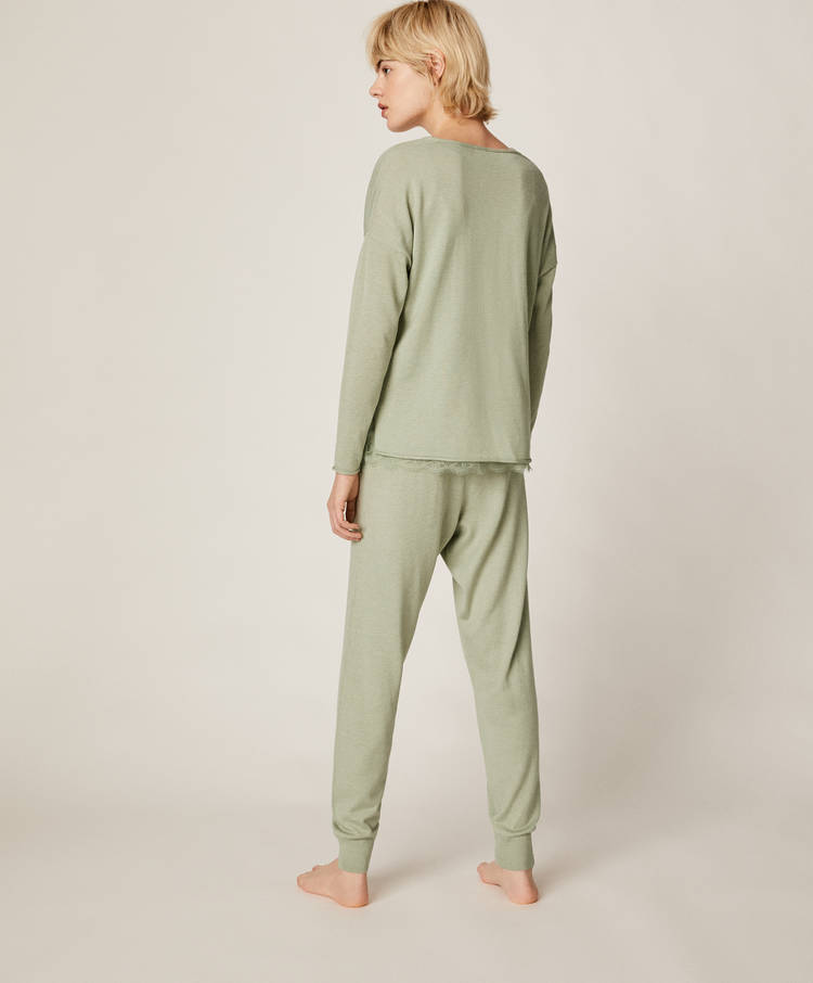 Lace Detail Jumper Join Life Collection Join Life Oysho Turkiye