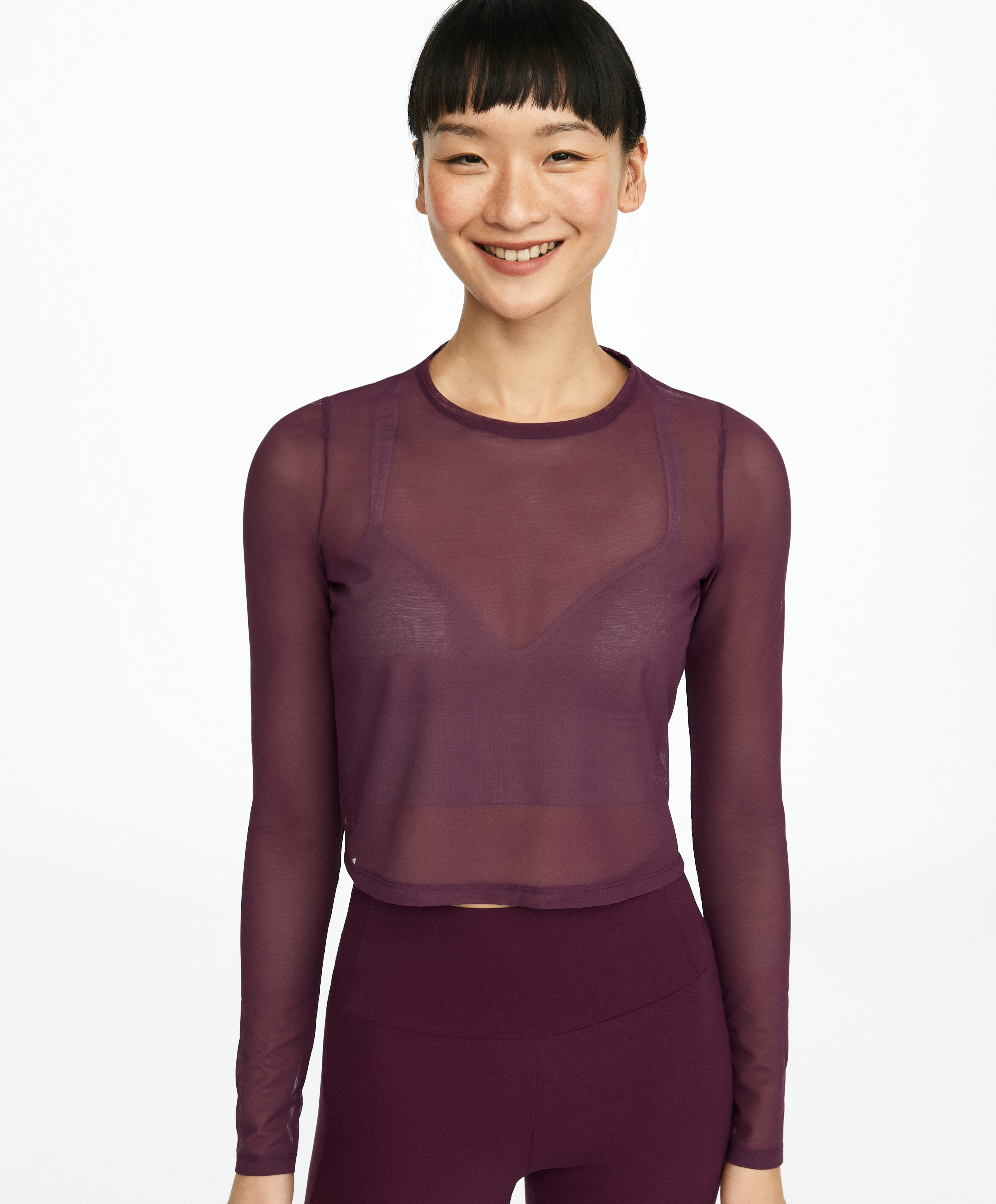 Sheer Mesh T Shirt T Shirts Oysho Sport Oysho Turkiye