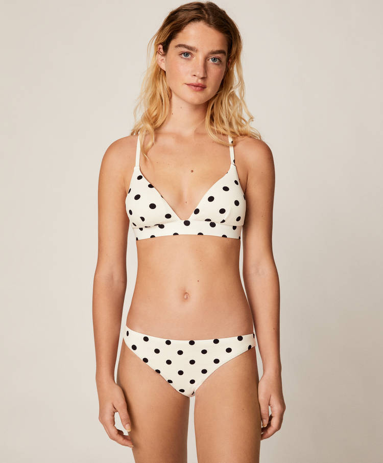 polka dot triangle bikini