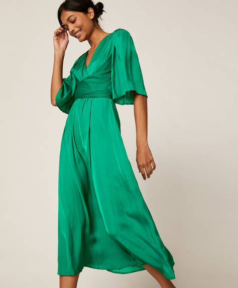 Satin Finish Dress Join Life Swimwear And Beachwear Oysho Islas Canarias