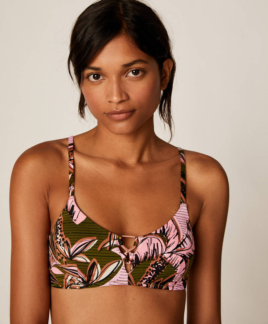 palm print bikini top