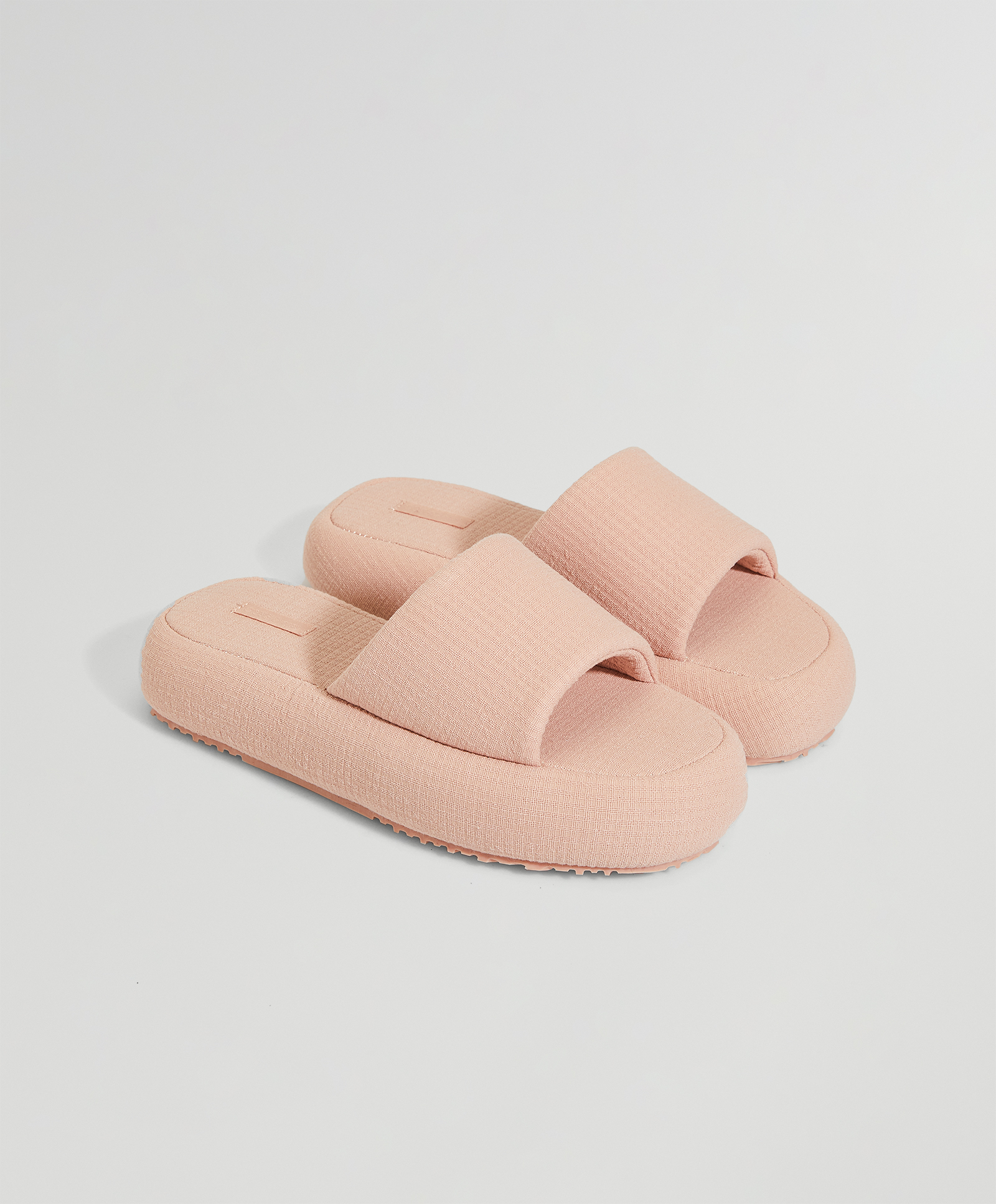 Pink platform slippers