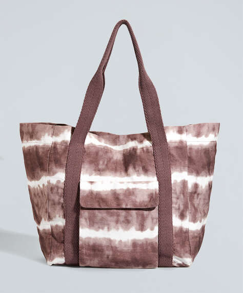 Ροζ τσάντα shopper tie-dye