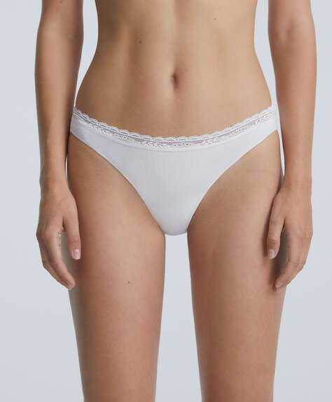 Lace seamless classic briefs