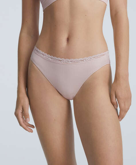 Lace seamless classic briefs