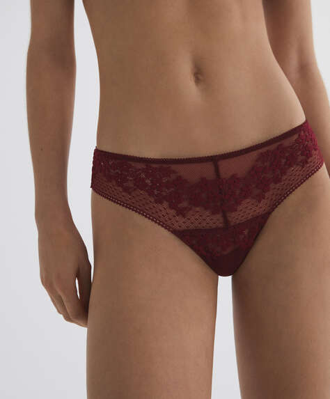 Lace hipster briefs