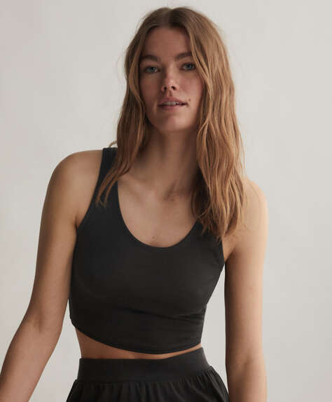 Soft-touch strappy top