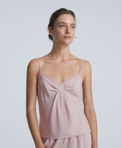 Modal and lace camisole top