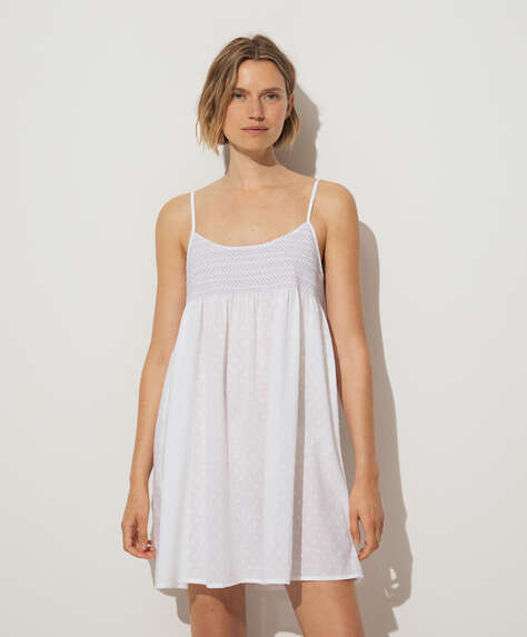 100% cotton short strappy nightdress
