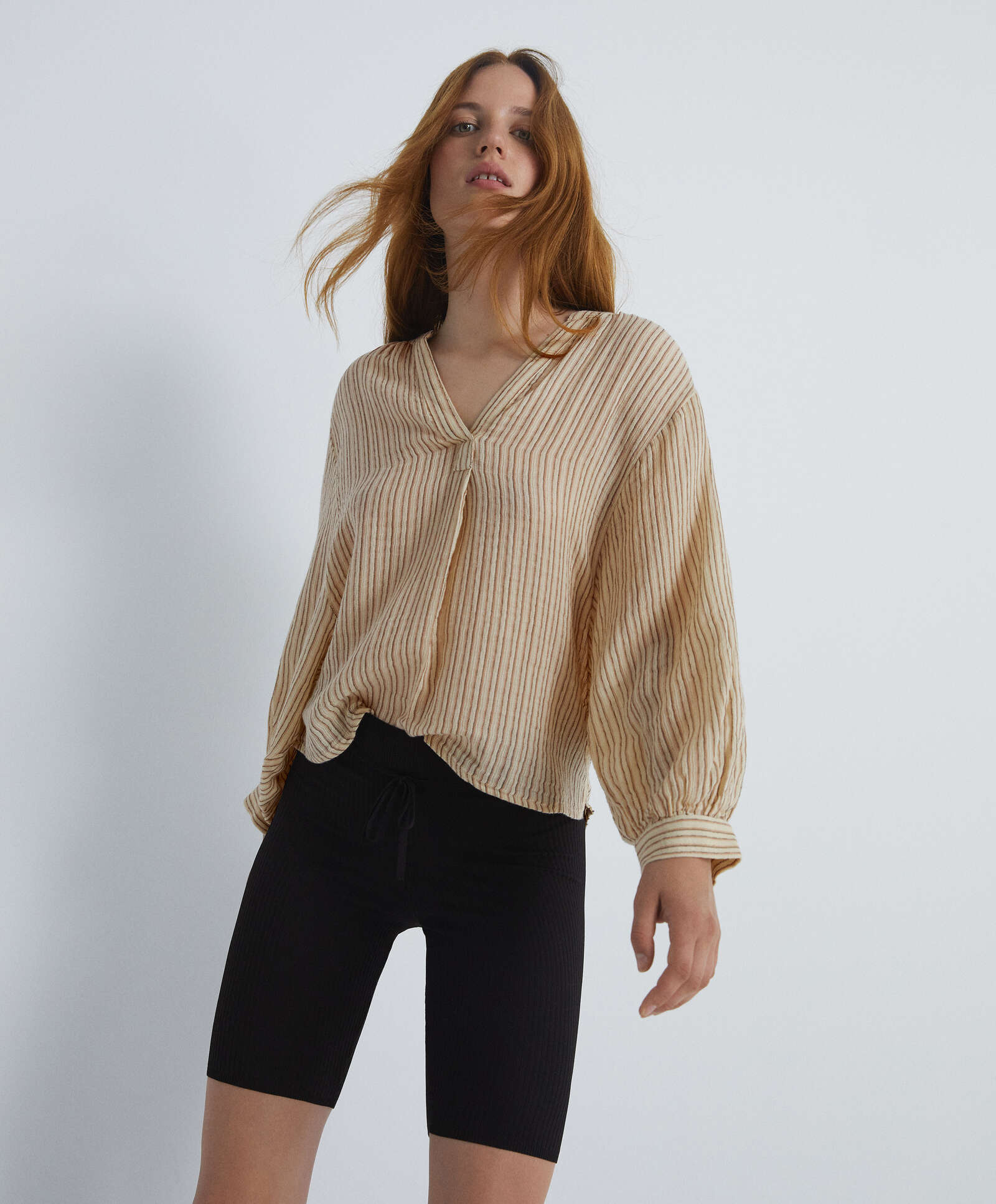 Oysho - Pantalón ciclista punto rib