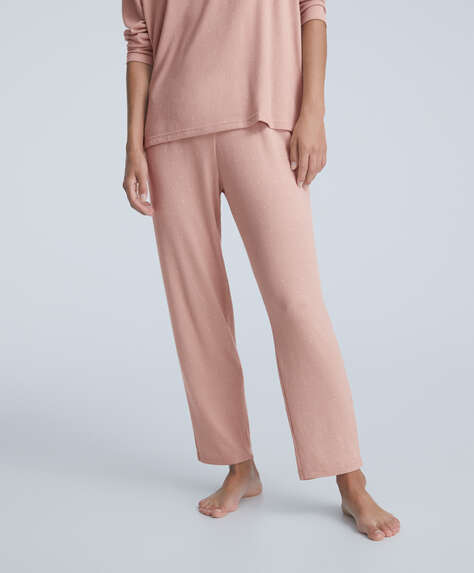 Print soft-touch trousers