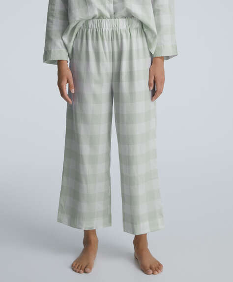 Gingham check 100% cotton culottes