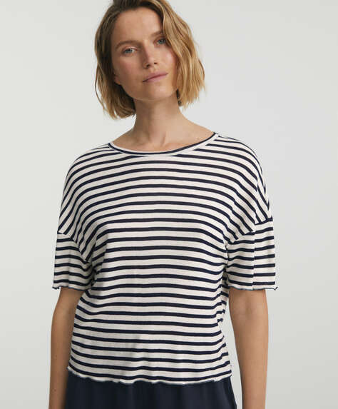 Short-sleeved Breton stripe T-shirt