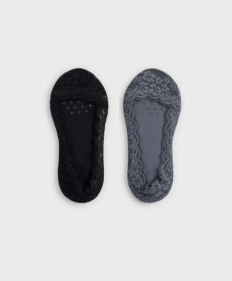 2 pairs of lace footsies